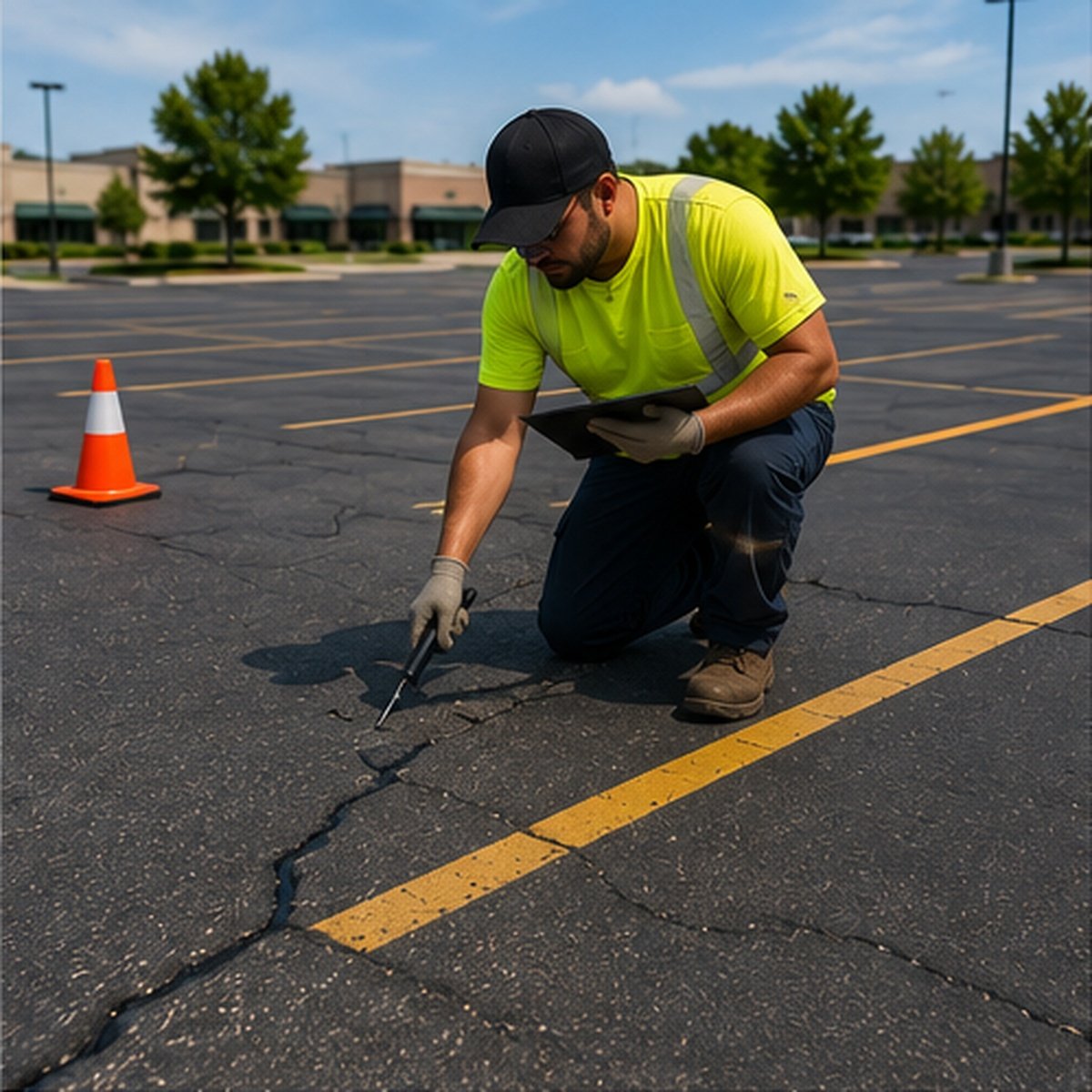 Crack Monitoring & Repair on a Wichita commercial property