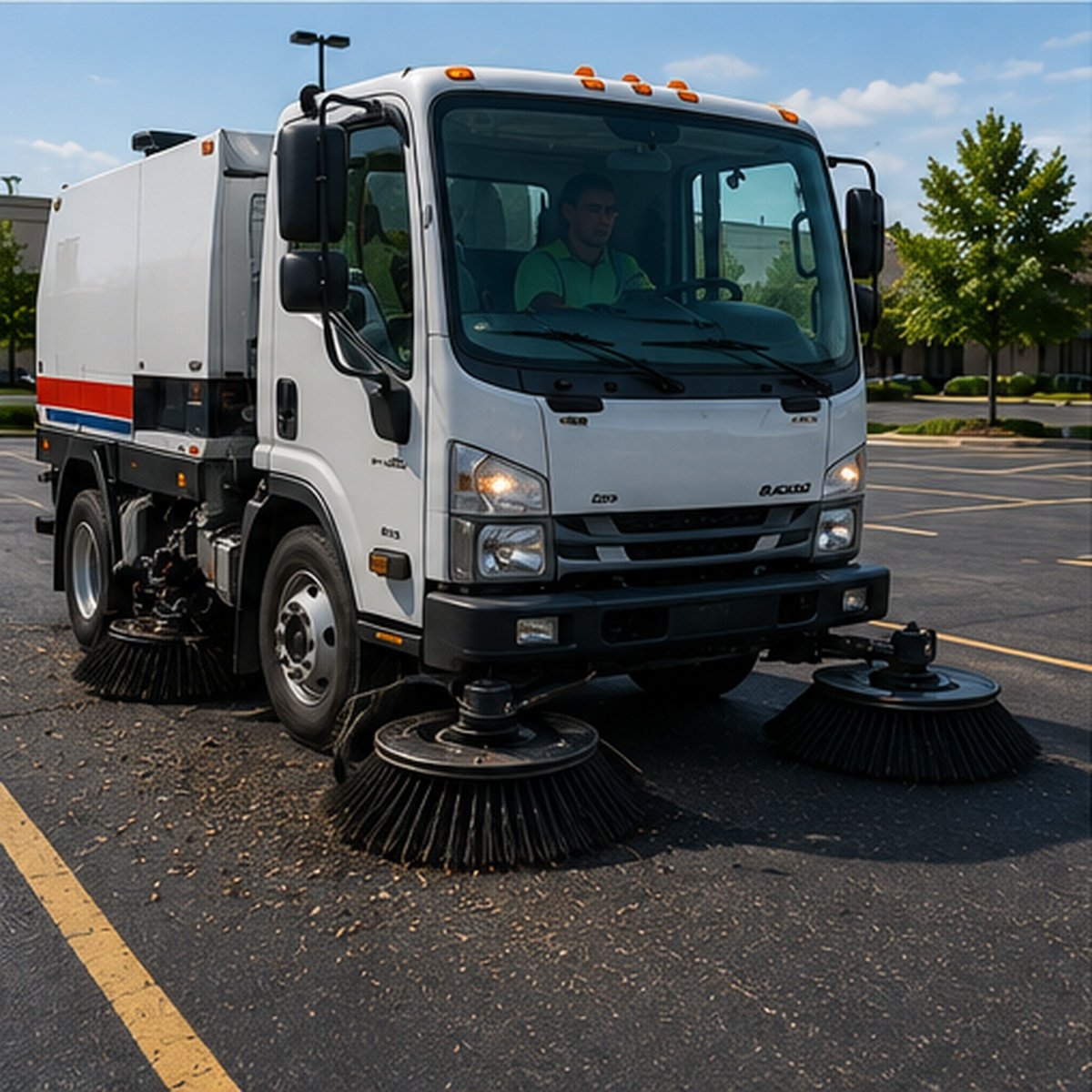 Parking Lot Sweeping on a Wichita commercial property